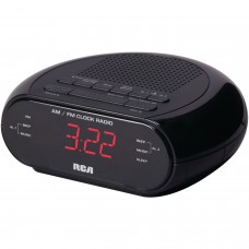 RCA RC205 Dual Alarm Clock Radio with Red LED & Dual Wake   551259431